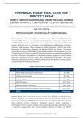 PARAMEDIC FISDAP FINAL ACTUAL EXAM 2026&sol;2027 &vert; Complete Questions & Rationales &vert; Pass Guaranteed &ndash; A&plus; Graded&NewLine;&NewLine;