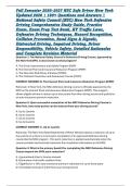 Fall Semester 2026&ndash;2027 NSC Safe Driver New York Updated 2026 &vert; 190&plus; Questions and Answers &vert; National Safety Council &lpar;NSC&rpar; New York Defensive Driving Comprehensive Study Guide&comma; Practice Exam&comma; Exam Prep Test Bank&comma; NY Traffic Laws&comma; Defensive Driving Techniq