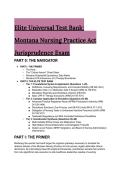 2026&sol;2027 S-Tier Elite Universal Test Bank&colon; Montana Nursing Practice Act & Jurisprudence Exam &lpar;66&plus; Questions & Rationales&rpar;