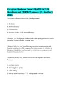 Peregrine Business Exam UPDATED ACTUAL&NewLine;Questions and CORRECT Answers &vert; A&plus; Verified &vert;&NewLine;2026