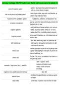 Jersey College A&P Final Exam Test with Answers Graded A&plus;