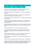 NAVY ODS Exam UPDATED ACTUAL Question&NewLine;and Answer &vert; 100&percnt; Verified &vert; 2026