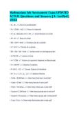 Mathnasium Job Assessment Exam UPDATED&NewLine;ACTUAL Questions and Answers &vert; A&plus; Verified &vert;&NewLine;2026