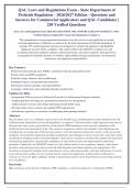 QAL Laws and Regulations Exam 2026-2027 QUESTIONS AND ANSWERS ALREADY GRADED A&plus;&period; 100&percnt;&NewLine;Verified Solutions &vert; Updated Per Latest State Regulations &vert; Graded A&plus;