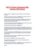 PHLT 412 Exam 3 Questions With Answers 100&percnt; Solved