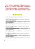 NEW MEXICO MANUFACTURED HOUSING &NewLine;DEALER LICENSE EXAMINATION COMPLETE &NewLine;QUESTIONS AND DETAILED SOLUTIONS &NewLine;LATEST UPDATE THIS YEAR JUST RELEASED