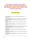 NRA SHOTGUN INSTRUCTOR COURSE &NewLine;EXAMINATION COMPLETE QUESTIONS AND &NewLine;DETAILED SOLUTIONS LATEST UPDATE THIS &NewLine;YEAR JUST RELEASED 