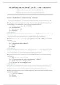NURS 6512 MIDTERM VERSION 1 & 2 BUNDLE 2026&sol;2027 &vert; Advanced Health Assessment Walden &vert; 200 Q&A Package &vert; Pass Guaranteed - A&plus; Graded
