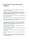 Biol 200 Unit 5 Exam with Accurate Solutions