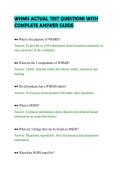 WHMIS ACTUAL TEST QUESTIONS WITH &NewLine;COMPLETE ANSWER GUIDE 
