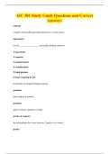 AIC 301 Study Guide Questions and Correct&NewLine;Answers