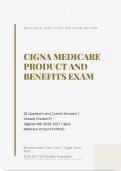 CIGNA MEDICARE PRODUCT & BENEFITS ACTUAL EXAM 2026 &vert; 55 Questions & Verified Answers &vert; Pass Guaranteed - A&plus; Graded&NewLine;&NewLine;