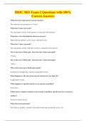 BIOC 3021 Exam 2 Questions with 100&percnt;&NewLine;Correct Answers