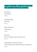 WHMIS EXAMPREP COMPLETE QUESTIONS &NewLine;AND ANSWERS BUNDLED MATERIAL