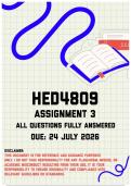 HED4809 Assignment 3 Memo &vert; Due 24 July 2026