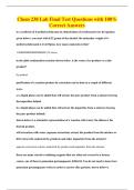 Chem 238 Lab Final Test Questions with 100&percnt;&NewLine;Correct Answers