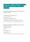 WPC 300 FINAL ACTUAL TEST QUESTIONS &NewLine;WITH COMPLETE SOLUTION VERIFIED &NewLine;RESOURCE 