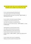 BSN 266 MED SURG HESI STUDY GUIDE QUESTIONS AND&NewLine;ANSWERS WITH CORRECT SOLUTIONS 2025-2026