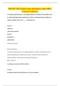MGMT 301 Final Exam Questions with 100&percnt;&NewLine;Correct Answers