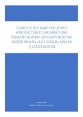COMPLETE TEST BANK FOR LEIFER&rsquo;S INTRODUCTION TO MATERNITY AND PEDIATRIC NURSING 10TH EDITION BY KIM COOPER MSN RN&comma; KELLY GOSNELL MSN RN &vert;&vert; LATEST EDITION