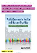 TEST BANK Public&sol;Community Health and Nursing Practice&colon;Caring for Populations 2nd Edition by Christine L&period; Savage&comma; Chapters 1 - 22&comma; Complete  ISBN&colon;9781719650250&NewLine;