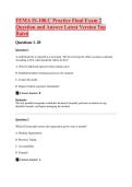 FEMA IS-100&period;C Practice Final Exam 2 Question and Answer Latest Version Top Rated 