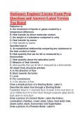 Stationary Engineer License Exam Prep Questions and Answers Latest Version Top Rated
