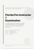 FLORIDA FIRE INSTRUCTOR 1 ACTUAL EXAM 2026&sol;2027 &vert; NFPA 1020 & FireTRAQ Prep &vert; Verified Q&A with Rationales &vert; Pass Guaranteed &ndash; A&plus; Graded&NewLine;&NewLine;