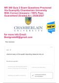 NR 360 Quiz 2 Exam Questions Proctored Via Examplify Chamberlain University With Correct Answers &vert; 100&percnt; Pass Guaranteed &vert;Graded A&plus; &vert; 2026&sol;2027