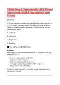 NR566 Exam 2 Questions with 100- Correct Answers and Detailed Explanations Latest Version 