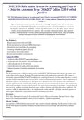 WGU D561 Information Systems for Accounting and Control Objective Assessment QUESTIONS AND VERIFIED&NewLine;ANSWERS WITH RATIONALES JUST RELEASED&period; 100&percnt; Verified Solutions &vert; Updated Per Latest Guidelines &vert;&NewLine;Graded A&plus;