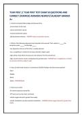 TCAR POST &sol;&sol; TCAR POST TEST EXAM 50 QUESTIONS AND &NewLine;CORRECT &lbrace;VERIFIED&rcub; ANSWERS NEWEST&sol;&sol;ALREADY GRADED &NewLine;A&plus;