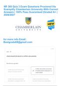 NR 360 Quiz 3 Exam Questions Proctored Via Examplify Chamberlain University With Correct Answers &vert; 100&percnt; Pass Guaranteed &vert;Graded A&plus; &vert; 2026&sol;2027