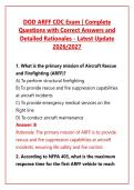 DOD ARFF CDC Exam &vert; Complete Questions with Correct Answers and Detailed Rationales - Latest Update 2026&sol;2027