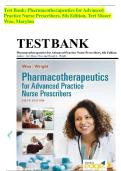 Pharmacotherapeutics for Advanced Practice Nurse Prescribers 6th Edition&colon; Complete Test Bank with 2&comma;000&plus; Questions and Verified Answers