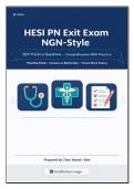 HESI PN EXIT EXAM TEST BANK &lpar;BEST FOR EXAM PREPARATION&rpar;