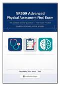 NR509 Advanced Physical Assessment Week 8 Final Exam Bundle &ndash; 100 Actual Exam Questions with Verified Answers & Explanations &lpar;Chamberlain University 2026 Edition&rpar;