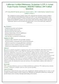 California Certified Phlebotomy Technician I &lpar;CPT-1&rpar; Actual&NewLine;Exam Practice Testbank &vert; 2026&sol;2027 Edition
