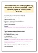 InsTX-PersPC55 Personal Lines Property & Casualty&NewLine;Exam &ndash;Actual 200 Practice Questions with Answers &&NewLine;Rationales &lpar;English&rpar; LATEST UPDATE THIS&NewLine;YEAR&period;PDF