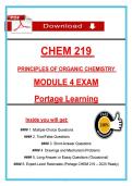 CHEM 219 Module 4 Exam &lpar;Latest 2025&sol;2026 Update&rpar; Principles of Organic Chemistry&comma; Questions and Guide Answers&comma; Portage Learning
