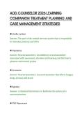 AOD COUNSELOR 2026 LEARNING&NewLine;COMPANION TREATMENT PLANNING AND&NewLine;CASE MANAGEMENT STRATEGIES