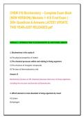 CHEM 210 Biochemistry &ndash; Complete Exam Bank&NewLine;&lpar;NEW VERSION&rpar;&vert; Modules 1&ndash;8 & Final Exam &vert;&NewLine;300&plus; Questions & Answers LATEST UPDATE&NewLine;THIS YEAR-JUST RELEASED&period;pdf