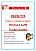 CHEM 219 Module 8 Exam &lpar;Latest 2026&sol;2027 Update&rpar; Principles of Organic Chemistry&comma; Questions and Guide Answers&comma; Portage Learning