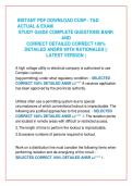 CUSP - T&D &NewLine;ACTUAL & EXAM  &NewLine;STUDY GUIDE COMPLETE QUESTIONS BANK &NewLine;AND  &NewLine;CORRECT DETAILED CORRECT 100&percnt; &NewLine;DETAILED ANSRS WITH RATIONALES &vert;&vert; &NewLine;LATEST VERSION 