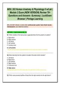 BIOL 252 Human Anatomy & Physiology II w&sol;Lab &vert;&NewLine;Module 2 Exam &lpar;NEW VERSION&rpar; Review 70&plus;&NewLine;Questions and Answers -Summary &vert; LockDown&NewLine;Browser &vert; Portage Learning
