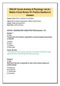 BIOL251 Human Anatomy & Physiology I w&sol;Lab &vert;&NewLine;Module 4 Exam Review 70&plus; Practice Questions &&NewLine;Answers