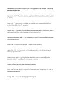 OPERATIONS MANAGEMENT EXAM 1 STUDY GUIDE QUESTIONS AND ANSWERS &vert; COMPLETE PRACTICE TEST 2026&sol;2027