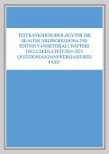 Updated Latest Test Bank for Microbiology for the Healthcare Professional 2nd Edition by Robert J&period; VanMeter Microbiology for Healthcare Professionals Subject Microbiology Course Comprehensive Practice Questions and Verified Answers&period;