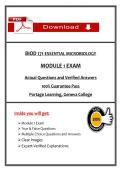 BIOD 171 Module 1 Exam &lpar;Latest 2026&sol;2027 Update&rpar; Essential Microbiology&comma; Questions and Answers&comma; Portage learning&sol;Geneva College&NewLine;