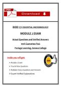 BIOD 171 Module 2 Exam &lpar;Latest 2026&sol;2027 Update&rpar; Essential Microbiology&comma; Questions and Answers&comma; Portage learning&sol;Geneva College&NewLine;